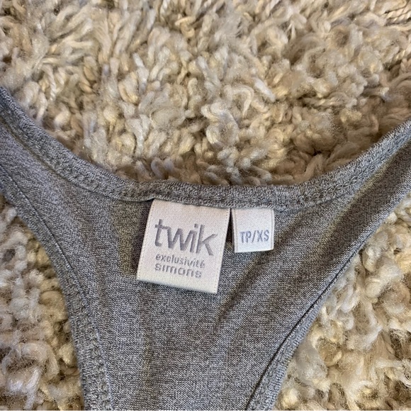 Simons TWIK Grey Anchor Racerback Tank Women’s Size XS - Picture 2 of 6
